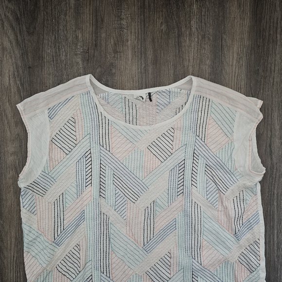 Anthro Akemi + Kim White Embroidered Blouse - Picture 2 of 12